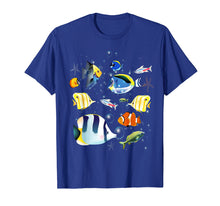 Load image into Gallery viewer, Tropical fish aquarium under ocean t-shirt