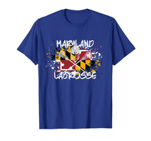 Load image into Gallery viewer, Maryland Lacrosse T-shirt for Dad Sticks Crossed LAX Flag