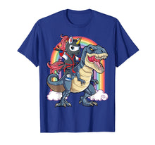 Load image into Gallery viewer, Ninja Unicorn Riding Dinosaur T rex Shirt Boys Girls Kids