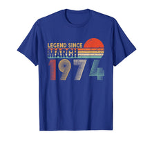 Load image into Gallery viewer, 46th Birthday Gift 46 Years Old Legend Since March 1974 T-Shirt-1013468