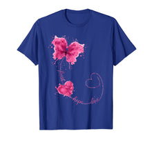 Load image into Gallery viewer, Faith Hope Love Breast Cancer Butterfly Flower Pink Ribbon T-Shirt