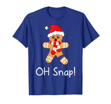 Load image into Gallery viewer, Womens Gingerbread Man Gift Funny Cute Christmas Oh Snap T-Shirt