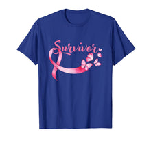 Load image into Gallery viewer, Breast Cancer Awareness Pink Butterflies Ribbon Survivor T-Shirt-776736