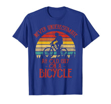 Load image into Gallery viewer, Mens Vintage Never Underestimate An Old Guy On A Bicycle Biker T-Shirt-1770816