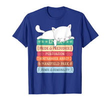 Load image into Gallery viewer, Jane Austen Book Stack Literary Literature T-Shirt