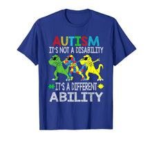 Load image into Gallery viewer, It's Not A Disability Ability Autism Dinosaur Dabbing Gift T-Shirt-52743