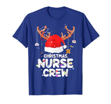 Load image into Gallery viewer, Christmas Nurse Crew Santa Hat Reindeer Merry Christmas gift T-Shirt