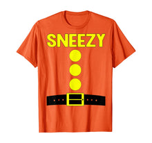 Load image into Gallery viewer, Sneezy Dwarf Halloween Costume Funny Gift Idea Sneezy Dwarf T-Shirt