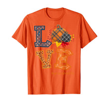 Load image into Gallery viewer, Womens LOVE Grandma Life Plaid Pumpkin Fall Thanksgiving T-Shirt