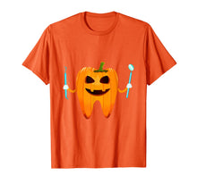 Load image into Gallery viewer, Funny Dental Halloween Tooth Pumpkin Dentist Halloween Gift T-Shirt