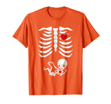 Load image into Gallery viewer, Pregnant Halloween T-Shirts - X-Ray Skeleton Child Baby Boy
