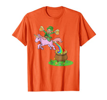 Load image into Gallery viewer, Leprechaun Riding A Unicorn - Funny St Patricks Day Shirts