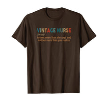Load image into Gallery viewer, Vintage Nurse Noun Definition Knows More Than She Says T-Shirt
