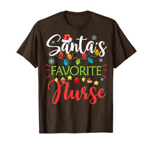 Load image into Gallery viewer, Santa's Favorite Nurse Xmas Light Santa Hat Christmas Gift T-Shirt