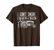 Load image into Gallery viewer, Vintage Funny graphic I don't snore I dream tractor t-shirt