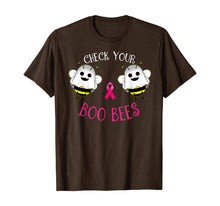 Load image into Gallery viewer, Breast Cancer Awareness Funny Check your Boo bees women T-Shirt