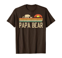 Load image into Gallery viewer, Mens Papa Bear Vintage Art Daddy Wildling Father's Day Dad T-Shirt-423569
