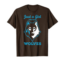 Load image into Gallery viewer, Wolves Tshirt - Just a Girl who Loves Wolves T-Shirt