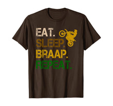 Load image into Gallery viewer, Eat Sleep Braap Repeat Vintage Dirt Bike Gift Motocross T-Shirt