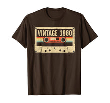 Load image into Gallery viewer, Vintage 1980 40 years Awesome 40th birthday Retro Cassette T-Shirt-258231