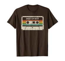 Load image into Gallery viewer, Vintage Best of 1977 42nd Birthday Cassette T-Shirt-119179