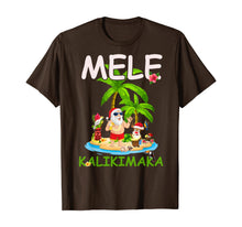 Load image into Gallery viewer, Mele Kalikimaka Santa Claus Merry Xmas Aloha Hawaii Gift T-Shirt