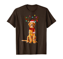 Load image into Gallery viewer, Cute Golden Retriever Christmas Lights Reindeer Pajamas T-Shirt