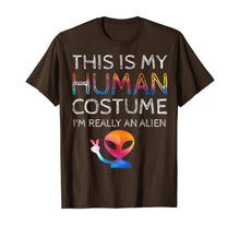 Load image into Gallery viewer, This Is My Human Costume I'm Really An Alien Galaxy UFO Gift T-Shirt