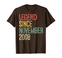 Load image into Gallery viewer, Legend Since November 2008 11th Birthday Gift 11 Year Old T-Shirt