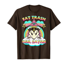 Load image into Gallery viewer, Eat Trash Hail Satan Raccoon Pentagram Satanic Garbage Gang T-Shirt-68791