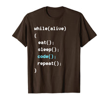 Load image into Gallery viewer, While Alive Eat Sleep Code Repeat T-Shirt - Programming Tee