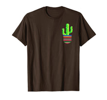 Load image into Gallery viewer, Cactus Blanket Pocket Serape Mexican Fiesta Party T-Shirt