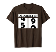 Load image into Gallery viewer, Mens Funny Oldometer 50th Birthday Counting Shirt