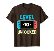 Load image into Gallery viewer, Level 10 unlocked Switch Gamer 10th Birthday Gift T-shirt