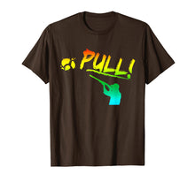 Load image into Gallery viewer, PULL! CLAY PIGEON SHOOTING HUNTING RIFLE RAINBOW T-SHIRT