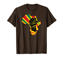 Load image into Gallery viewer, Africa Black Power Africa Map Fist African T-Shirt