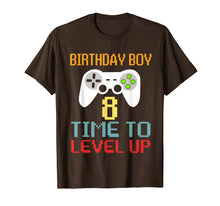 Load image into Gallery viewer, Kids Birthday Boy 8 -Time To Level Up - 8th Bday Gift Tshirt