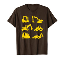 Load image into Gallery viewer, Construction Diggers Trucks T-Shirt Toddlers Boys Men