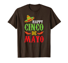 Load image into Gallery viewer, Happy Cinco De Mayo Sombrero Peppers T-Shirt