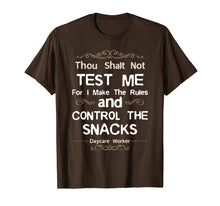 Load image into Gallery viewer, Childcare Provider T Shirt - Thou Shalt Not Test Me Daycare