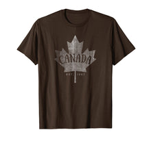 Load image into Gallery viewer, Canada Maple Leaf T-Shirt - Canada Est. 1867 Vintage Script