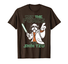Load image into Gallery viewer, may the force be shih tzu tshirt