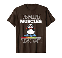 Load image into Gallery viewer, Installing Muscles Please Wait Funny Panda Gym T-Shirt
