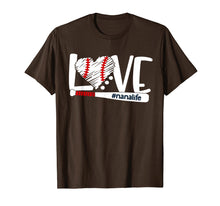 Load image into Gallery viewer, Love nanalife t-shirt baseball mom, baseball heart