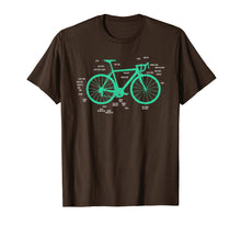 Load image into Gallery viewer, Bike Anatomy Bicycle T-Shirt Bicycle Parts Shirt Gift Idea