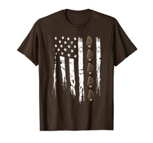 Load image into Gallery viewer, American Mushroom Hunter T Shirt with Morels in USA Flag