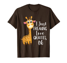 Load image into Gallery viewer, Funny I Freaking Love Giraffes TShirt - Giraffe Lovers Gift