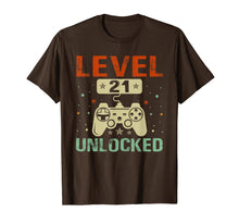 Load image into Gallery viewer, Level 21 Unlocked Shirt Funny Video Gamer 21st Birthday Gift