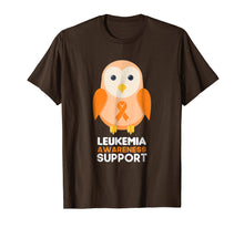 Load image into Gallery viewer, Leukemia Awareness Orange Ribbon Cute Baby Owl T-shirt