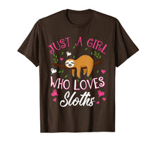 Load image into Gallery viewer, Just A Girl Who Loves Sloths T-Shirt